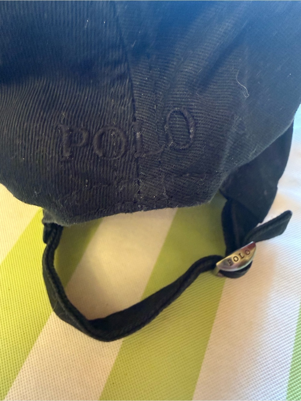 Polo Ralph Lauren big pony all black twill baseball cap hat OS EUC - Picture 4 of 4